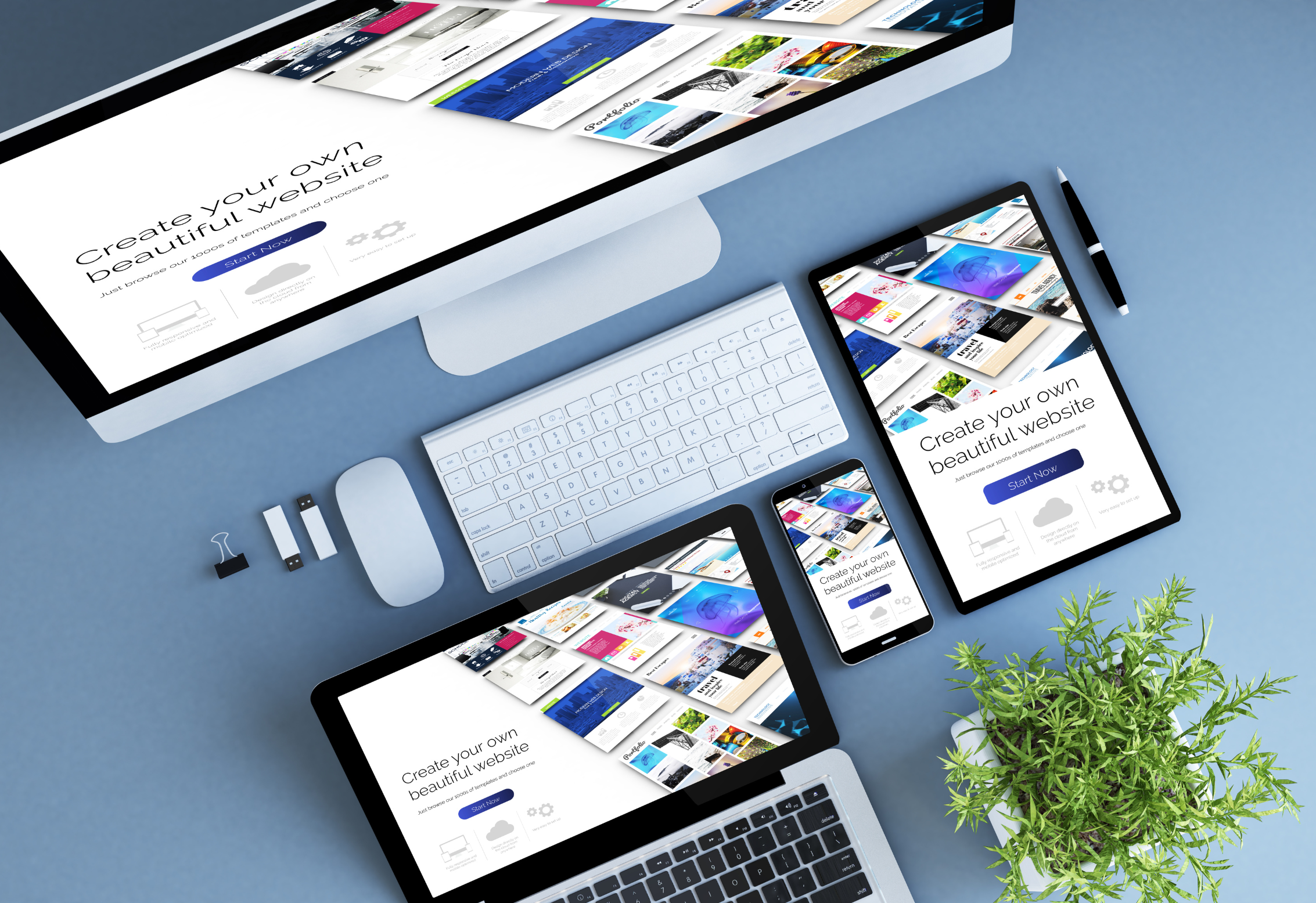 Responsive web design across devices